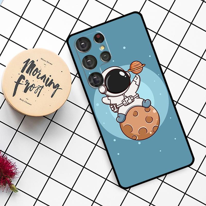 Star Astronaut Cute Case For Samsung Galaxy S21 S22 S23 S24 S25 Ultra S9 S10 S25 Plus S25 FE S20 FE Phone Cover