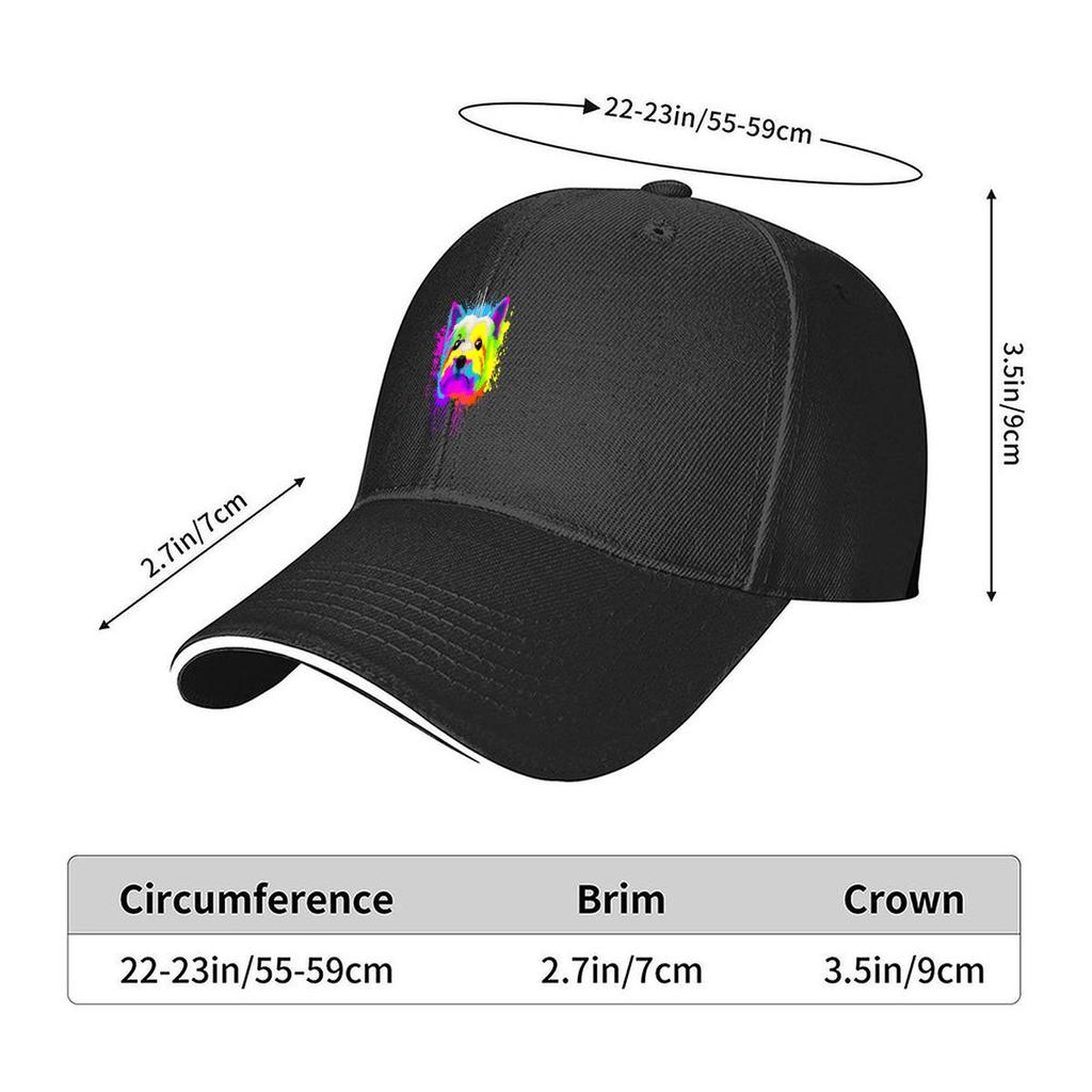 Colorful Dog Pet Pop - Art Style Sandwich Baseball Cap