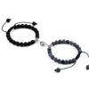 Magnetic Heart Bracelet Pair - Handmade Woven Design for Couples or Best Friends