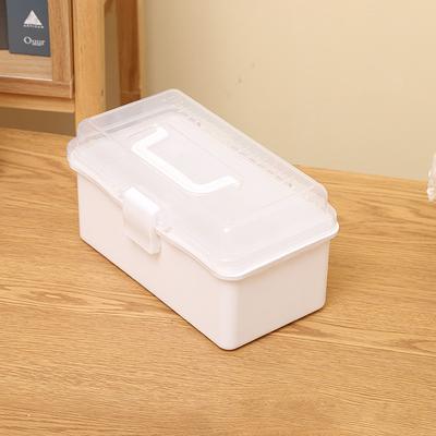 2 Lagen Aufbewahrungsbox mit großer Kapazität Faltbar Multifunktional Kunststoff Tragbar Make-up Haarnadel Organizer Nagelkunst Schmuckkästchen