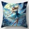 4Pcs Fantasy Magic Style Pillow Covers, Enchanting Fairy & Moon Print Cushion Cases, Cozy Home Decor For Bedroom Living Room