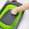 1Pcs Fruit Vegetable Washing Basket Foldable Strainer Silicone Colander Dish Collapsible Drainer Filter Kitchen Storage Tool