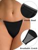 Panegy Thong Sexy Transparent Rope Extreme Butt Size L Women's Panties, Low-Rise Panties, 2-Pack, Panties, Lifting, Seamless, Lightweight, Thin,