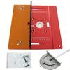 Aluminum Alloy Router Table Insert Plate Set, Woodworking Benches Router Flip Plate with Miter Gauge Guide Woodwork Router Table