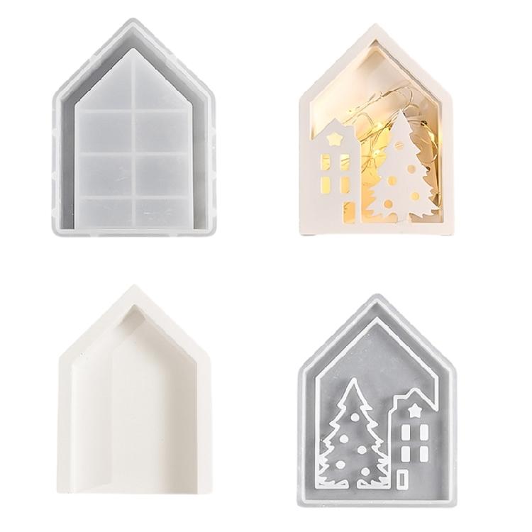 Silicone Atmosphere Light Mold Sturdy Silicone Mold for Crafting Individualized Hollow House Storage and Lighting