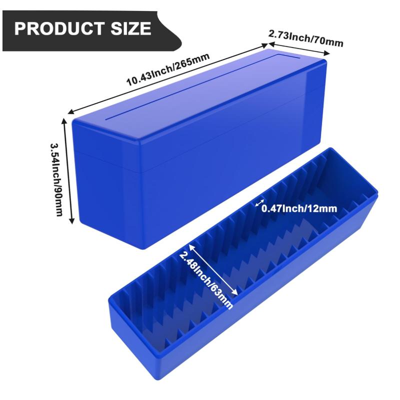 Plastic Coin Slab Storage Box Fits For PCGS Slabs Secure Coin Collection Box For Collectors 20-Slot Coin Holder Organizer Case