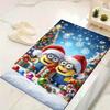 1Pc Christmas Minions Celebration Rug Office Carpet Indoor Outdoor Doormat Nonslip Soft And Comfortable Living Room Christmas Halloween Gift D91853