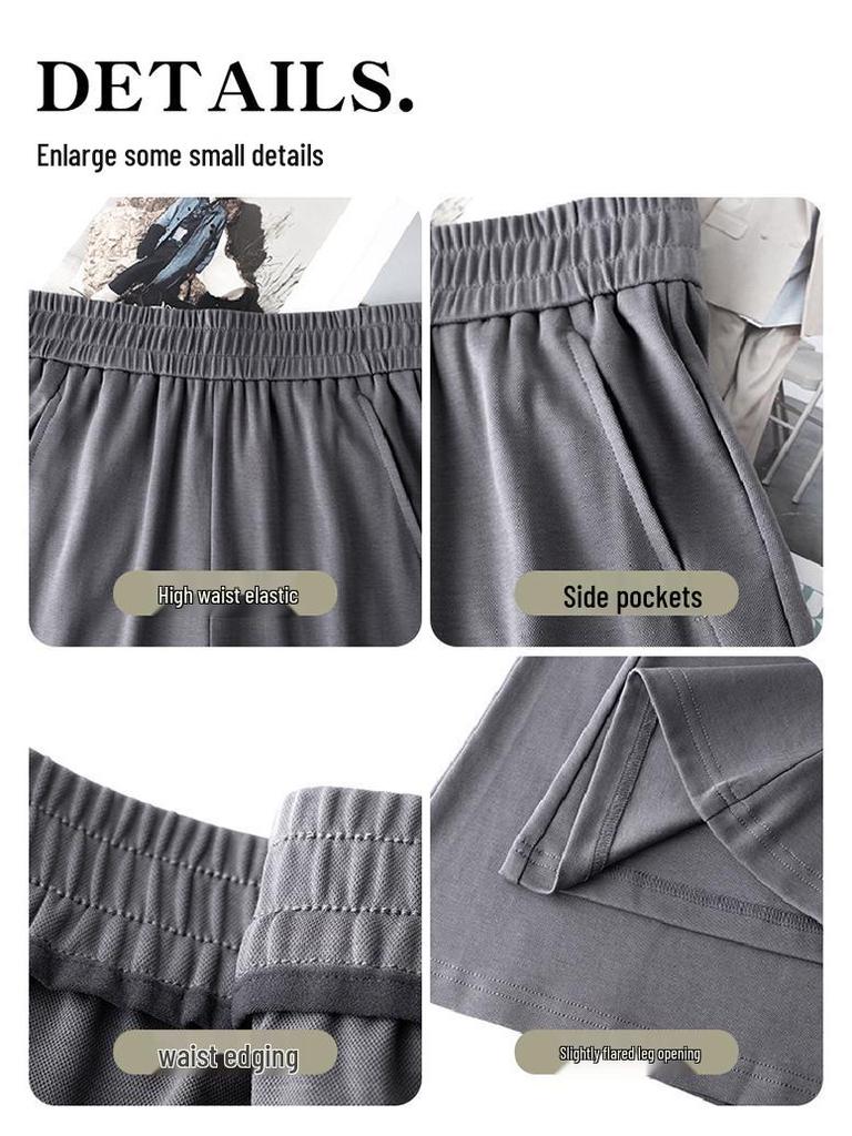 Women's Micro-Flare Ice Silk Bell Bottom Pants - 2026 Spring/Summer