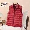 Gilet Piumino Casual Moda Capospalla Leggero Trapuntato Vestibilità Slim per Donna Giacca Senza Maniche Zip