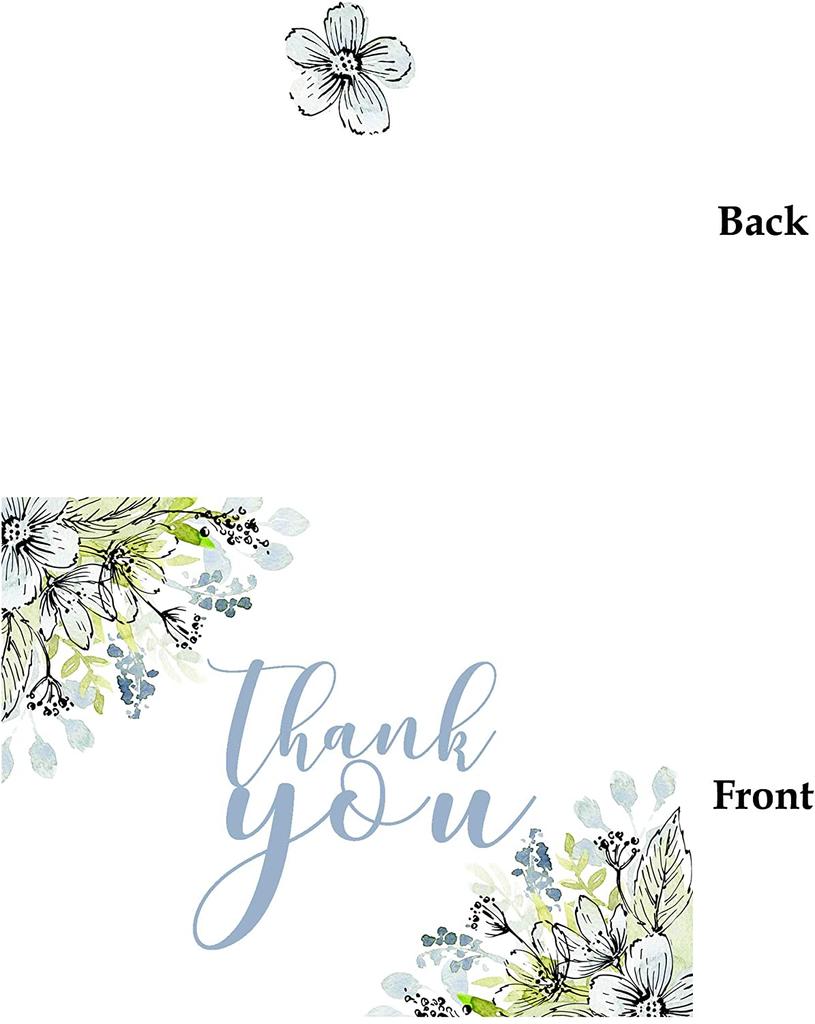 Drága szuvenír babazuhany köszönőlevelek Hajtogatott üres üdvözlőlap fehér borítékokkal - 36