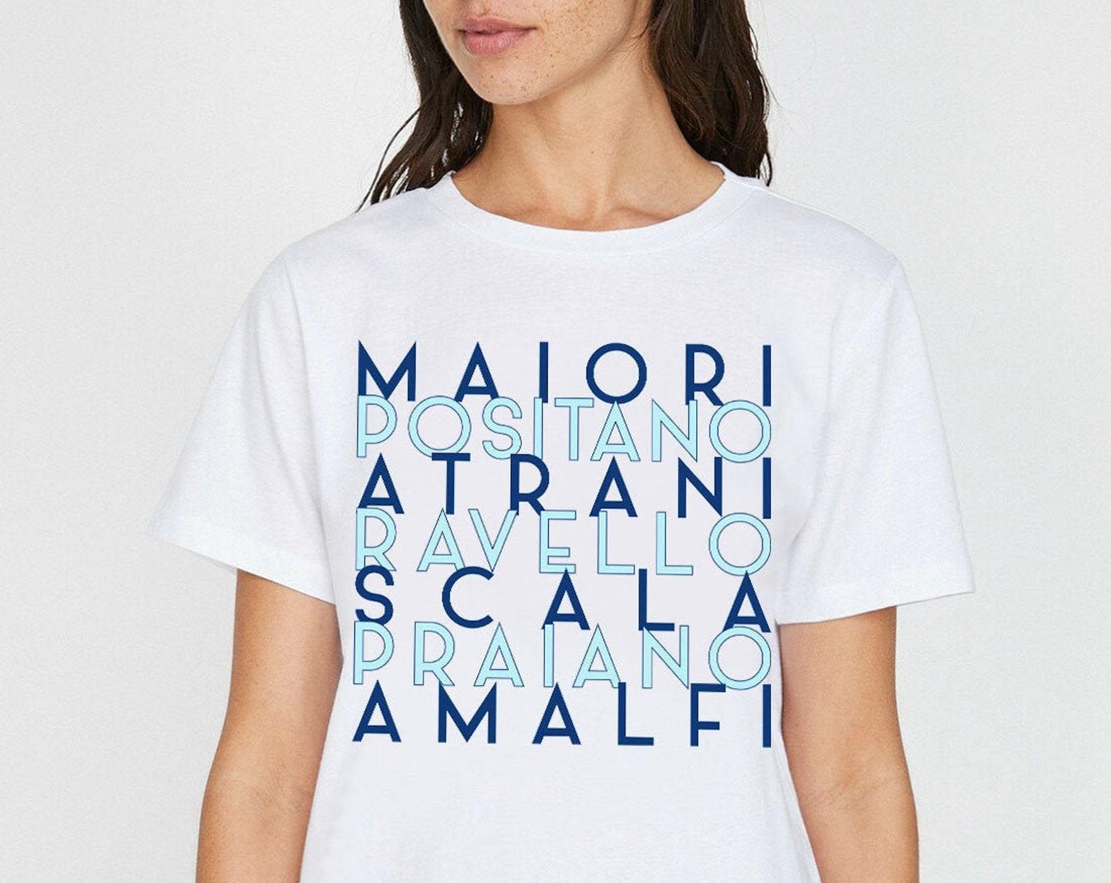 Amalfi Coast T-SHIRT, Amalfi Coast Shirt, Positano, Amalfi, Scala, Praiano, Atrani, Ravello, Maiori, Atrani, Italian Summer T Shirt, UNISEX 2XL