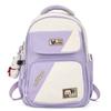 Schoolbag New Large Capacity Simple Contrast Color Versatile School Bag Junior High School Student College Student Computer Travel Backpack