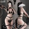 Xianyi Two-dimensional Sm Sex Underwear Women's Free Leopard Print Cat Girl Uniform Temptation Pure Desire Passion Suit 410