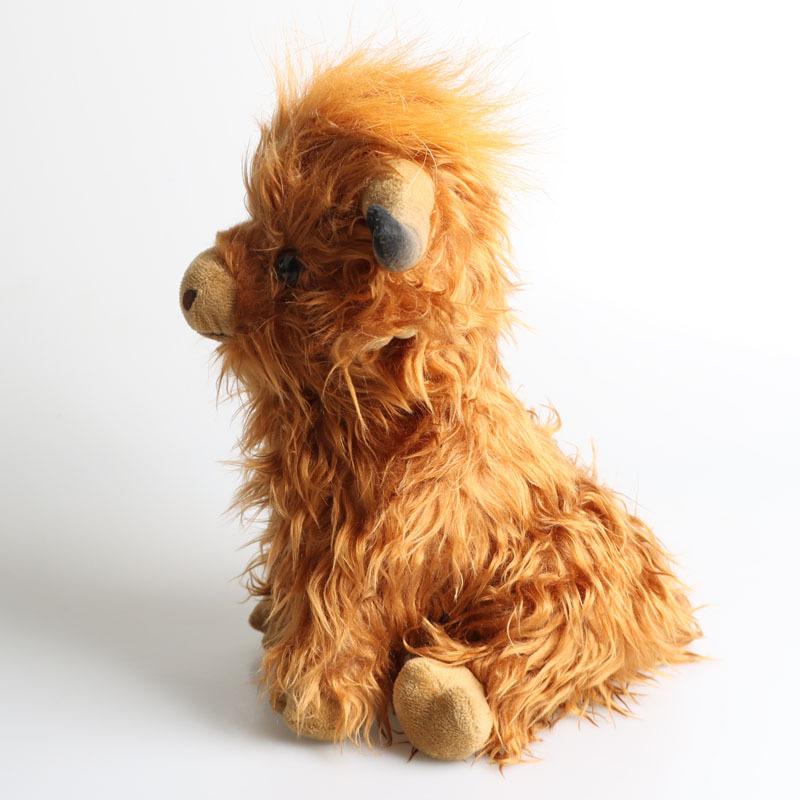 Simulation Highland Cow Animal Plush Doll Soft Stuffed Highland Cow Cattlle Plush Toy Plushie Gift for Kids Boys Girls