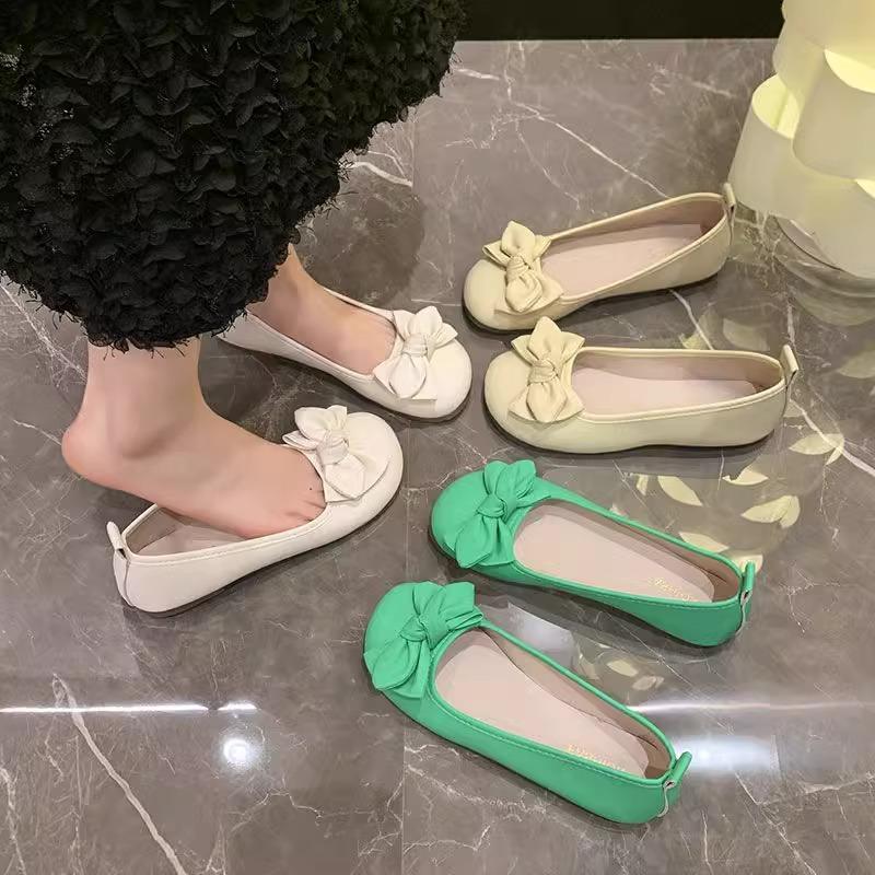 Foreign trade women's shoes shallow casual single shoes spring 2025 new versatile commuter flat heel Korean version of trade shoes