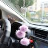 Fashion Diamond Car Accessorie Bling Hairball Pendant Auto Rearview Mirror Pendant Birthday Gift Auto Decoraction Ornaments NEW