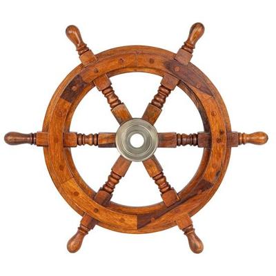 Holzschiff Kapitän Rad Boot Ruder Piratenschiff Meer Rad Weihnachten 45,72 cm