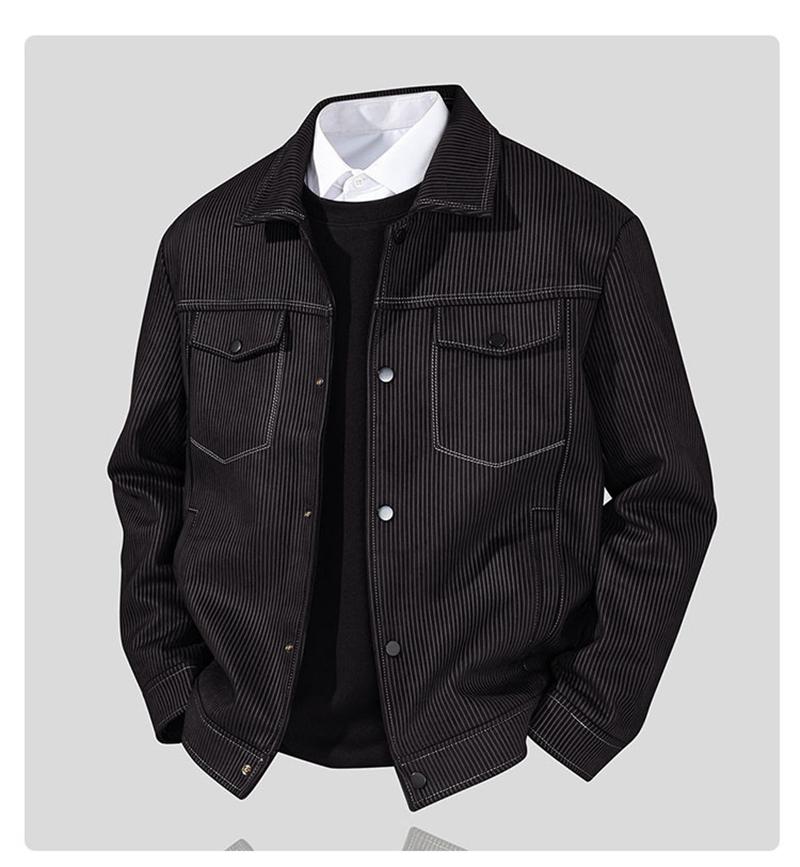 Classic workwear jacket men's fashionable workwear with imitation cashmere pit strips