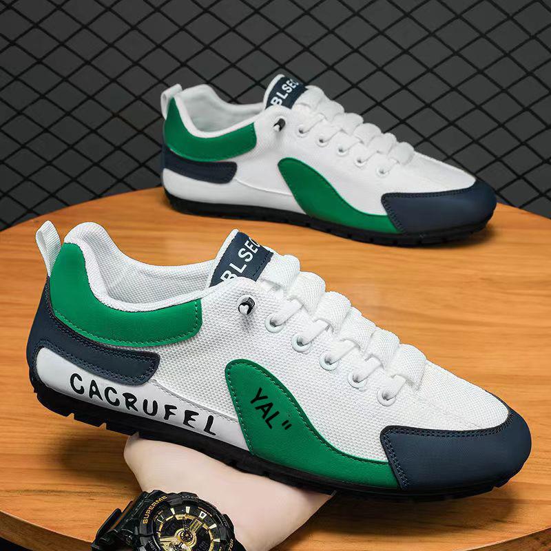 Herrenschuhe 2025 neue Sommer Mesh Forrest Gump Sport-Board-Schuhe Laufschuhe Herren Freizeit weiße Schuhe Ein-Pedal-Board-Schuhe