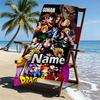 Custom Name Personalized DRAGON BALL Print Beach Towel, for Trip Camping Beach Party Home Decor, Birthday Gift for Family & Friends