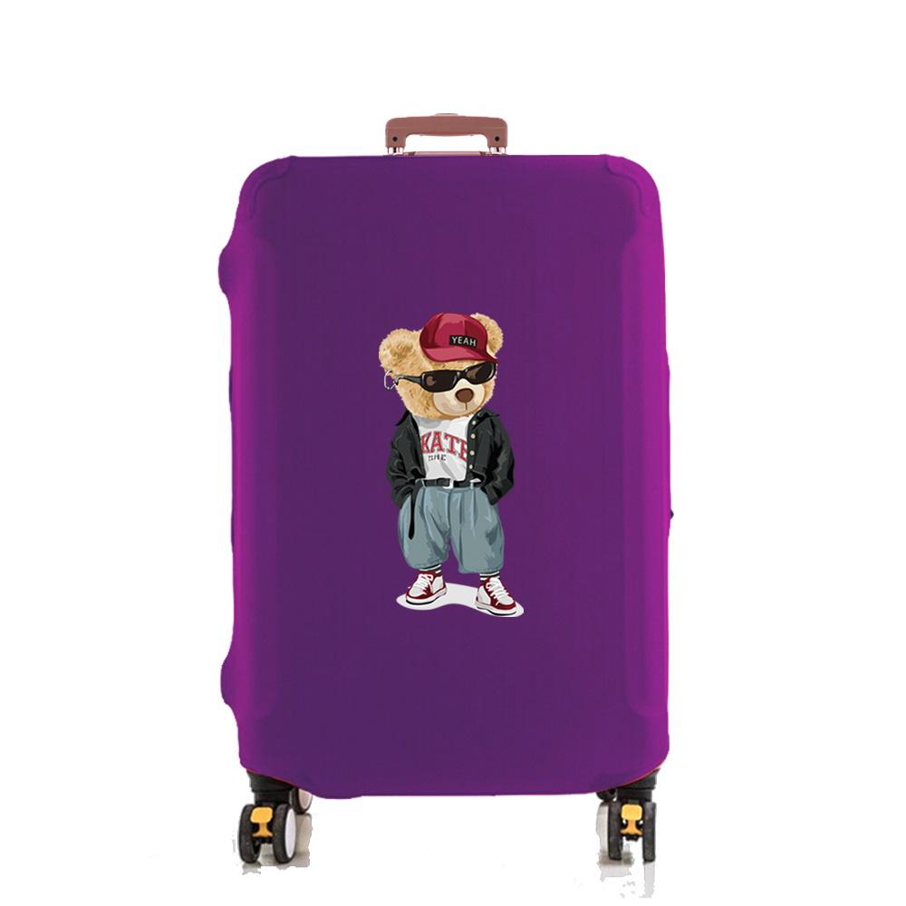 Luggage Cover Suitcase Protector Thicken Elasticity Dust Covered Anti-scratch Protective Case 18-32 Inch Trolley Set Jacket Bear