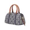 Tory Burch T Monogram Logo Print Zipper Closure Jacquard And Leather Shoulder Crossbody Handbag Mini Women Handbags Navy-Blue 163258-405