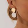 Vintage White Round Circle Pendant Necklaces Set for Women Luxury Metal Geometric Choker Necklaces Jewelry Set Accessories