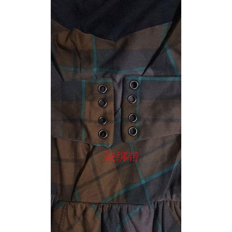 

Dress Plaid High Waist Tied Slim Fit Fake Two-Piece Lack of strap 2X