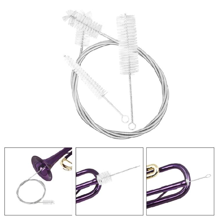 3 Stück Instrumentenreiniger Flexibler Schlauch Reinigungsbürste Trompetenmundstückbürsten