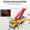 1:32 Concrete Pump Truck Toy Car Diecast Meatl Vehicle Model Pull Back Sound & Light Miniature Collection Gift For Boy Kid