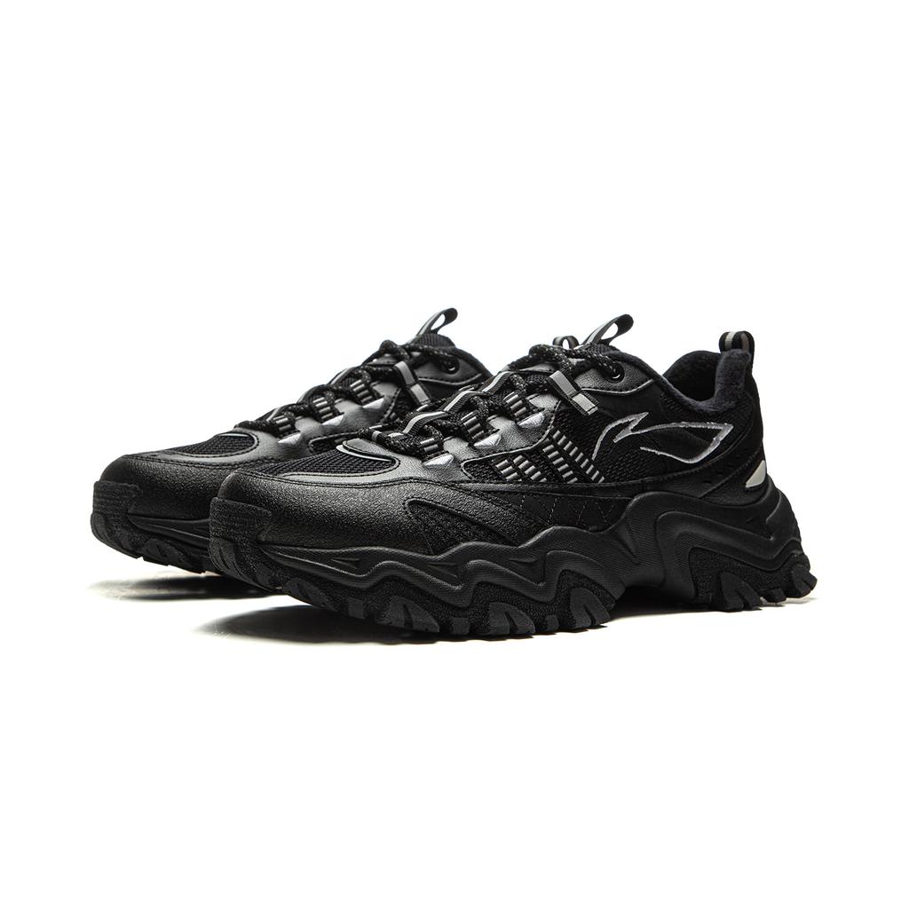 Li Ning Mountain Trek WNTR LOW Cushioning Abrasion Resistant Breathable Low top Casual Shoes Men's Black AGLV167-1