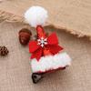 Christmas Lambswool Hair Clips: Cute Sequin Hat Clips for Girls' Holiday Photoshoot