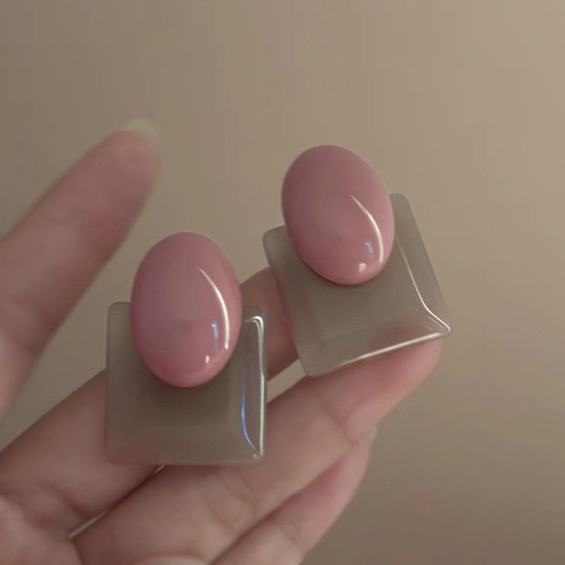 Französische Retro Harz Quasten Ohrringe - Leichter Luxus Ohr Manschetten
