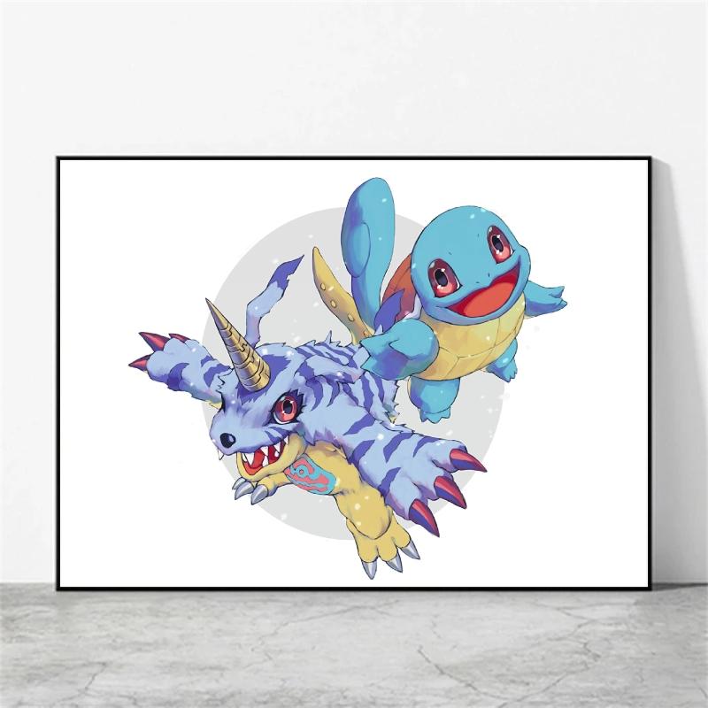 Anime Canvas Paintings Pokemon Ash Ketchum Pikachu Poster Wall Decorative Brings Endless Joy Show The Cozy Home Atmosphere