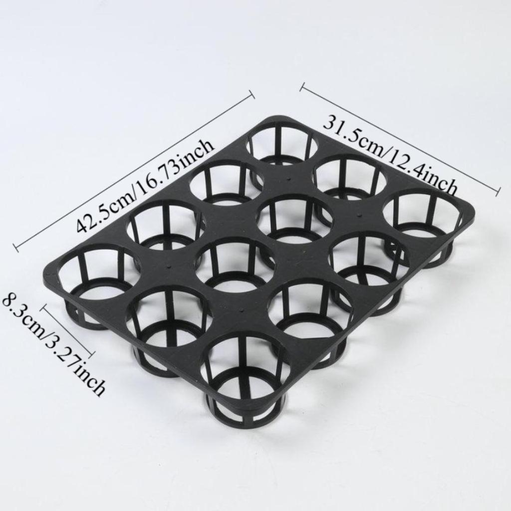 1PC Growing Seedling Hole Tray Phalaenopsis Tray 12-hole Flower Seedling Pot Bracket