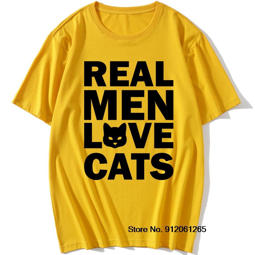 Real Unisex Love Cats Animal T Shirt Vintage Cats Lover Tshirt Cotton Tshirts Cool Daddy Mother Gift Oneck Short Sleeve Tops Tees