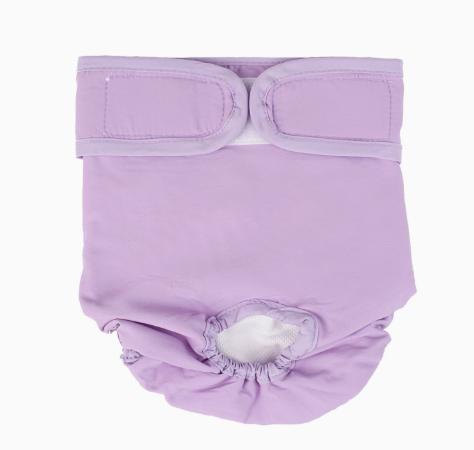 Pet Sanitary Skirt with Absorbent Leak- Design, Size L Purple for Dogs in Heat One Size