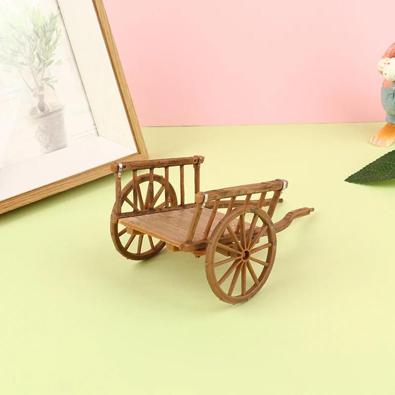 Dollhouse Miniature Simulation Assembled Cart Model DIY Accessories Garden Furniture Toys