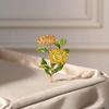 Brosche Pin Emaille-Farbe Drei Chrysanthemen Design Zinklegierung Pin Mäntel Anzüge Pullover Kleider Abzeichen Partyzubehör