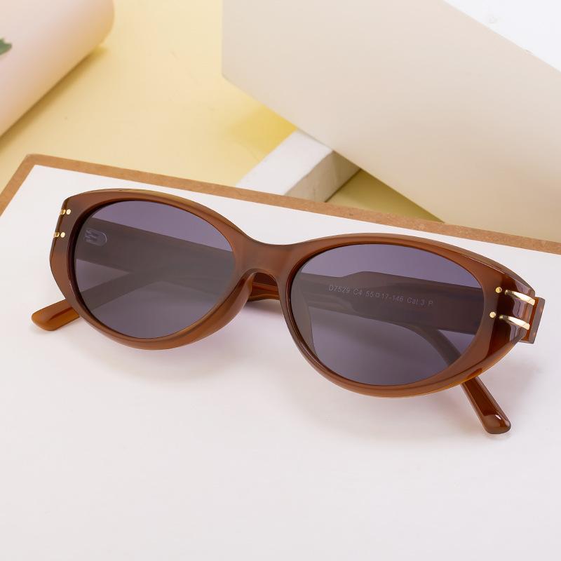 JYL TS Women's Korean Oval Polarized - Unique Street Style Sun Shades DL-D7529