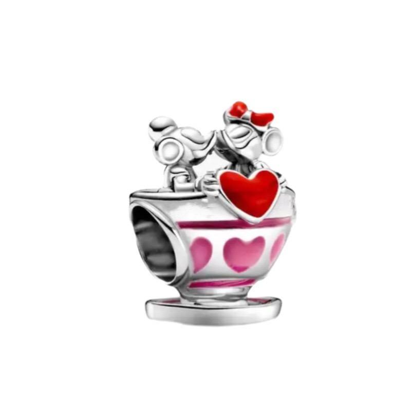 Fit Original 100% Copper New Robot Minnie Mickey Mouse Jumping Tiger Charms Beads Necklace For Women Jewelry