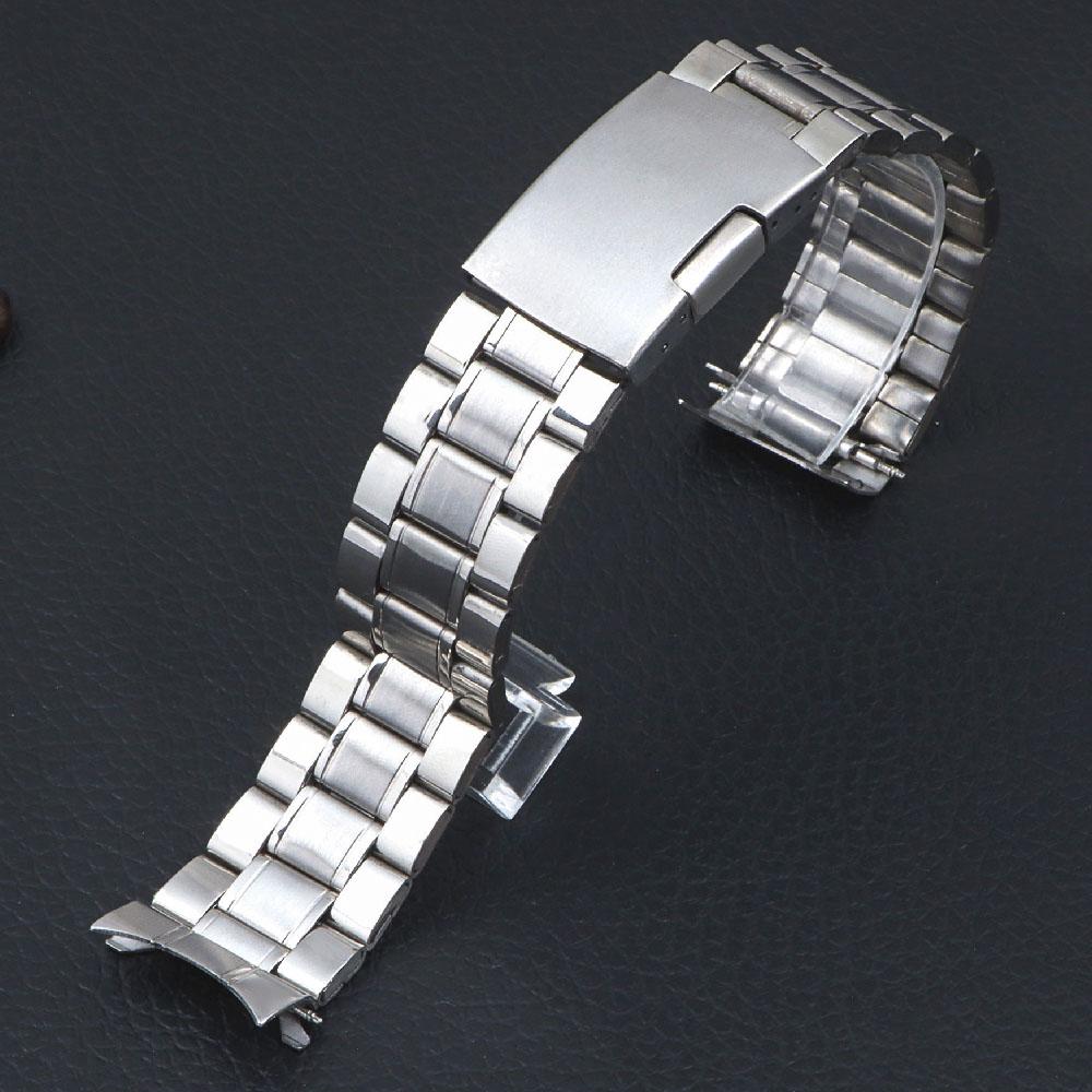 High Quality 20mm 22mm Stainless Steel Watch Strap Arc Curved Metal End Watch Bands for Men Women Bracelet Watch Accessories