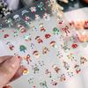 5D Laser Relief Weihnachts-Nagelsticker Schneeflocken Weihnachtsmann Elch Weihnachtsbaum Nagelaufkleber Geprägt Winter Weihnachten Maniküre Set
