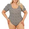 Brave Soul Womens/Ladies Leopard Print Plus Puff Sleeve Bodysuit