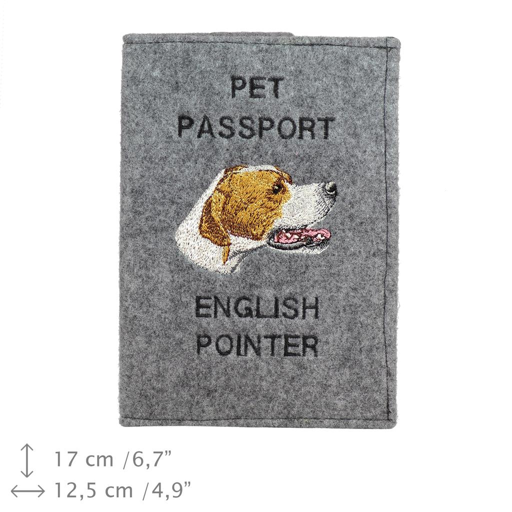 English Pointer - Dog passport case, document case, gift for the traveller from the Art-Dog brand