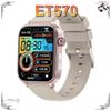 ET570 Bluetooth Smartwatch 2024: ECG, Body Temp, Heart Rate, Blood Pressure, Multi-Sport Features