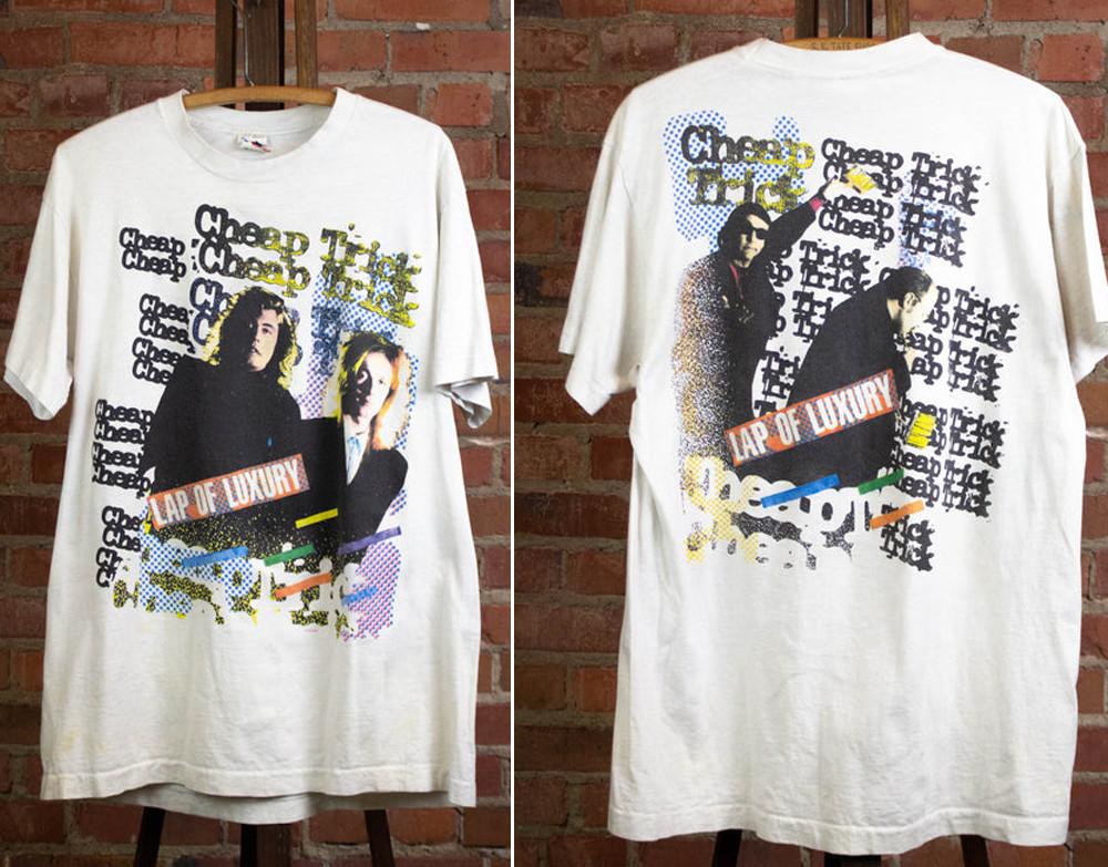 Vintage Cheap Trick 1988 Lap of Luxury Concert T Shirt White XL