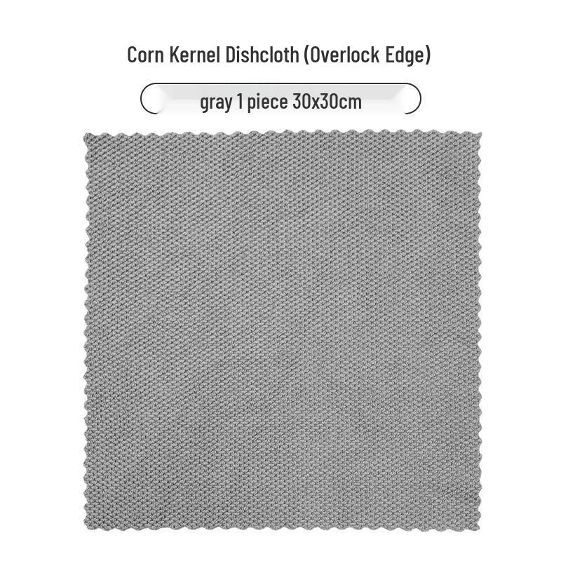 Corn Fiber Microfiber Scouring Pad and Cleaning Cloth - Absorbent Kitchen Dishcloth for Decontaminating and Washing.