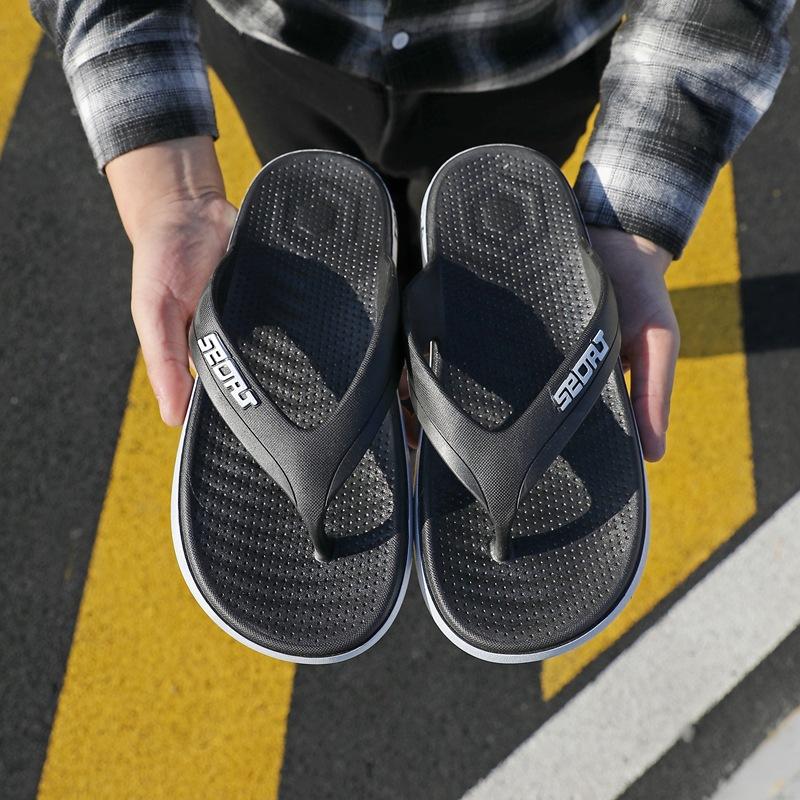 

Шлепанцы мужские летние прочные домашние нескользящие модные трендовые мужские пляжные туфли 45