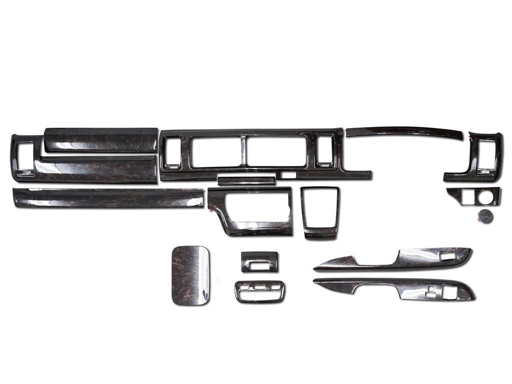 Dark Prime Interior 16 Black Mahogany Wood Grain for Toyota Hiace 200 Series and 8th Wide TRISTAR'S Panel, Panels, (4th, 5th, 6th, 7th, Generation,